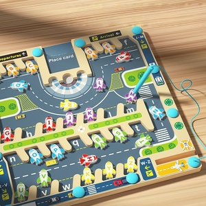 Jouet éducatif Montessori pour bébé, éco-responsable, labyrinthe de couleurs 3D, tableau d'activités, espace de stationnement, cadeau éducatif pour les garçons et les filles - Product Image 3