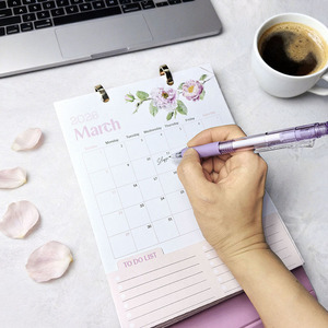 <span class=keywords><strong>Calendrier</strong></span> de bureau personnalisé à feuilles mobiles 18 mois 223x165mm avec pochette pour la maison et le bureau, cadeau esthétique, disponible en petites séries - Product Image 6