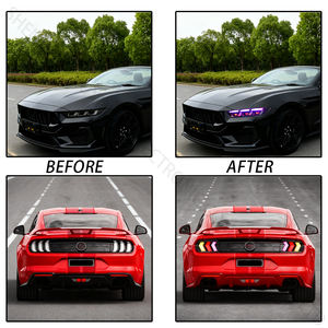 SINDAR Auto RGB phare assemblage voiture RGB feu arrière lumière LED pour <span class=keywords><strong>Ford</strong></span> <span class=keywords><strong>Mustang</strong></span> S650 <span class=keywords><strong>GT</strong></span> 2024 2025 rouge démon oeil Style Type 24-25 - Product Image 2
