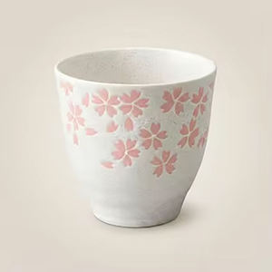 Tasse à thé en céramique de porcelaine japonaise, utilisable au micro-ondes, polyvalente, avec motif de fleurs de cerisier - Product Image 1