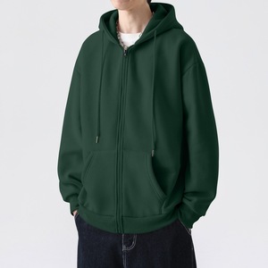 Sudadera con Capucha de Forro Polar para Hombre, 100% Algodón Transpirable, Estampado en Serigrafía, Cierre de Cremallera, Logotipo Personalizado, Corte Holgado, Diseño Sólido - Product Image 4