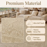 Contemporary Linear Pattern Rug Large Oatmeal Beige Area Rugs for Living Room Modern Apartment Decor Subtle Patterned Carpet