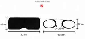 Lunettes de lecture innovantes sans monture à <span class=keywords><strong>pince</strong></span>-<span class=keywords><strong>nez</strong></span> ultra-minces avec coussinets en silicone et étui métallique de poche pour hommes et femmes - Product Image 4