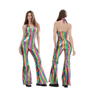 Nouvelle collection 2026 : Combinaisons rayées élégantes pour femmes, style <span class=keywords><strong>disco</strong></span> années 70, pour fêtes et <span class=keywords><strong>carnaval</strong></span> - Product Image 4