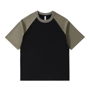 Camiseta personalizada de algodón grueso de 280g, color sólido, cuello redondo, manga corta, para ocio y promoción. - Product Image 4