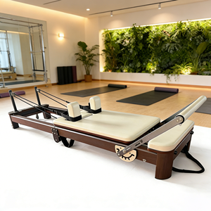 Cama de Pilates <span class=keywords><strong>Reformer</strong></span> <span class=keywords><strong>Plegable</strong></span> al por Mayor, Máquina de Fitness de Alta Gama para Gimnasio, <span class=keywords><strong>Reformer</strong></span> de Pilates <span class=keywords><strong>Plegable</strong></span> de Aleación de Aluminio y Nogal - Product Image 5