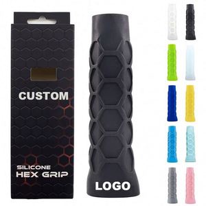 Raquettes de pickleball personnalisées avec logo, poignée en silicone approuvée, motif nid d'abeille octogonal, protection tendance, absorption des chocs - Product Image 1