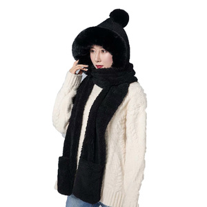 Écharpe de costume chaud d'hiver Offre Spéciale, gants chauds d'extérieur d'hiver, écharpe en fausse fourrure - Product Image 4