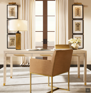 लक्जरी आधुनिक फैंसी इनडोर फर्नीचर ठोस लकड़ी लेखन डेस्क उच्च गुणवत्ता ओक कार्यालय डेस्क - Product Image 1