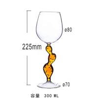 Verre à vin/champagne artisanal en verre borosilicate, couleur bonbon créative, grand format, en vente