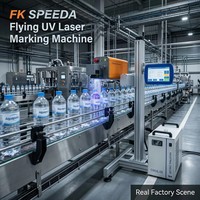 Máquina de Marcado Láser UV Voladora FK SPEEDA UV5030 de 3W 5W 10W para Botellas de Plástico y Vidrio, Empaquetado de Alta Velocidad 200m/min