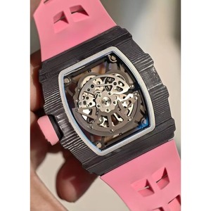 Limited Edition 3502 Luxury Fashion Skeleton Carbon Fiber Tourbillon <b>Automatic</b> Mechanical Watch, Suitable for Men and Women - Product Image 1