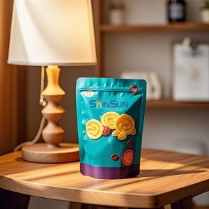 Bolsa de Almacenamiento de Alimentos con Cierre de Cremallera, Bolsa de Película de Poliéster Sellada con Papel de Aluminio, Bolsa de Plástico para Envasar Dulces, Nueces y Bocadillos - Product Image 4