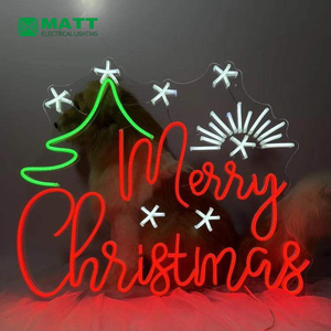 Luces de neón personalizadas, letrero <span class=keywords><strong>Led</strong></span> de Feliz Navidad, neón <span class=keywords><strong>con</strong></span> paneles acrílicos, decoración de pared, luz nocturna para fiestas, regalos de dormitorio, neón - Product Image 3