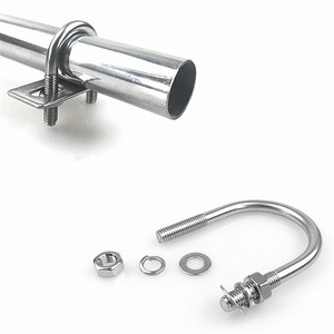 <span class=keywords><strong>U</strong></span> Bu lông tròn vuông <span class=keywords><strong>u</strong></span>ốn cong <span class=keywords><strong>1</strong></span>/<span class=keywords><strong>2</strong></span> "x 4 3/4" Thép kẽm HDG mạ với hai hạt - Product Image 2