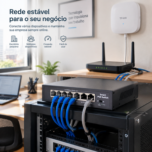 Commutateur PoE FibraLider 4 ports 10/100M, 4 ports PoE + 2 ports Uplink, extension 250m, certifié IEEE802.3AF/AT ANATEL pour caméra IP et point d'accès sans fil - Product Image 3