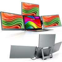 Triple moniteur portable à l'épreuve du terrain-3x15.6 "en aluminium renforcé