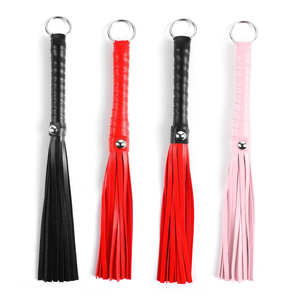 Juguetes Exóticos para Coquetear de Látigos Pequeños de Cuero con Borlas Dispersas para Spanking Fetichista Flogger BDSM Bondage Fusta Juegos para Adultos - Product Image 1