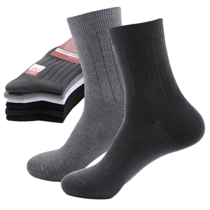 Chaussettes décontractées pour hommes de haute qualité, en gros, bon marché, neuves, chaussettes de printemps antibactériennes, chaudes, respirantes, en élasthanne/nylon, chaussettes de travail - Product Image 1