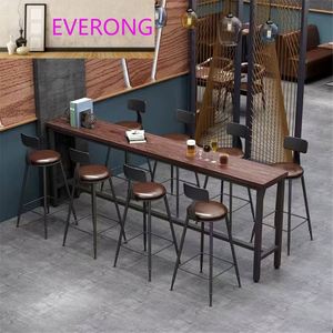 Set Kursi <span class=keywords><strong>Bar</strong></span> Kayu Solid Antik Tahan Lama Terbaik untuk Penggunaan Komersial di Dapur Luar Ruangan, Restoran, Hotel, Kedai Teh Susu, Pub, dan Restoran - Product Image 3