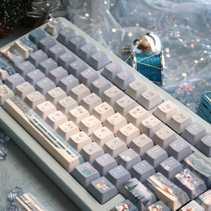 Mùa Đông Chủ Đề Chơi Game Keycap Pbt Chất Liệu Anh Đào/M-OA Hồ Sơ Nhuộm Thăng Hoa 120 Phím Mô Hình Rõ Ràng MX Chuyển Đổi Bàn Phím Cơ Khí - Product Image 5