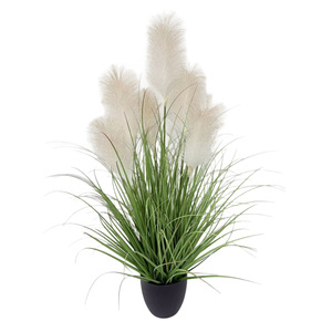 Pianta Artificiale in PVC di Erba Cipollina in Vaso, Verde, 30-100cm, per Decorazione di Casa, Centro Commerciale e Giardino - Product Image 5