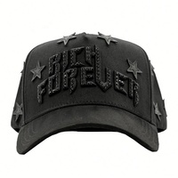 Casquettes de baseball Barbas en daim 5 panneaux de haute qualité en stock, broderie 3D personnalisée B Star, doublure en satin, couleur Chrome Rose Gold Barbas