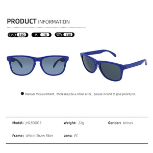 Gafas de Sol Ecológicas de Fibra de Paja Natural para Adultos, con Marco Cuadrado y Logotipo Personalizado de Alta Calidad, Recién Llegadas - Product Image 6