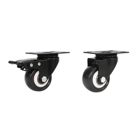 2 pouces 360 rotation roulettes pivotantes frein PVC et PP roulettes de meubles roulettes légères pour bureau et armoire