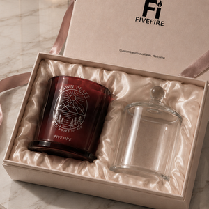 FIVEFIRE Bougie en pot dorée de luxe, bougie parfumée <span class=keywords><strong>à</strong></span> la cire de soja avec coffret cadeau, possibilité de personnalisation - Product Image 4