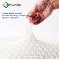 Oreiller en gel TPE hyper-élastique 3D à grille, nouveau design, matériau tissé, soulagement de la pression, antibactérien, amovible et lavable