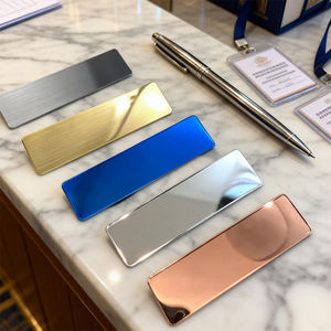 Промо-подарок: Классическая прямоугольная металлическая заготовка для гравировки, именная табличка, бейдж для участников мероприятий и конференций - Product Image 4