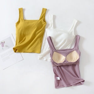 Top de Tirantes con Escote Cuadrado y Relleno en el Pecho para Mujer, Estilo Verano - Product Image 2
