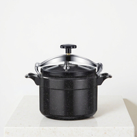 Casserole à pression en alliage d'aluminium anti-explosion, écologique, compatible gaz, avec poignée en plastique pour usage domestique