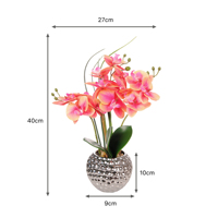 Bunga Phalaenopsis Plastik Buatan Tangan Berkualitas Tinggi Ramah Lingkungan Tahan Lama Warna Pink Mewah Dekorasi Istimewa Grosir Pabrik