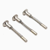Pasadores Ranurados LeGood para Conexión de Muebles, Eje Ajustable para Resortes de Cama, Acero Inoxidable con Acabado Brillante