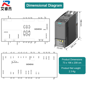 Variador de Frecuencia Original Nuevo de Fábrica 6SL3210-1KE18-8AF1 SINAMICS G120C 4kW 380-480V PROFINET VFD - Product Image 2
