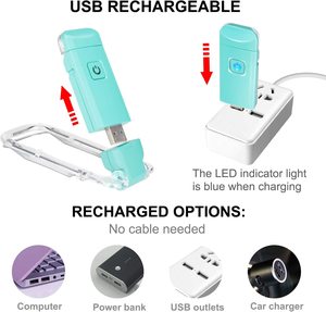 Mini lampe pliable bleue de protection des yeux USB moderne sur les lumières portables Protection des yeux minimaliste Lampes de lecture pour la lecture - Product Image 4