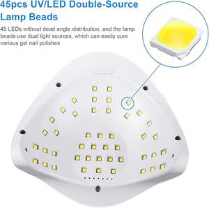 Lámpara <span class=keywords><strong>UV</strong></span> LED <span class=keywords><strong>para</strong></span> <span class=keywords><strong>Uñas</strong></span> con Soporte <span class=keywords><strong>para</strong></span> Teléfono, Lámpara Profesional <span class=keywords><strong>para</strong></span> Curado de Gel con 4 Ajustes de Temporizador y Dispositivo de Detección Automática - Product Image 4