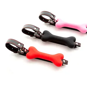 Chó Xương Sm Bondage Thở Chó Xương Silicone Miệng Bóng Gag Với Dây Đeo Pu Fetish Trang Phục Hạn Chế Đồ Chơi