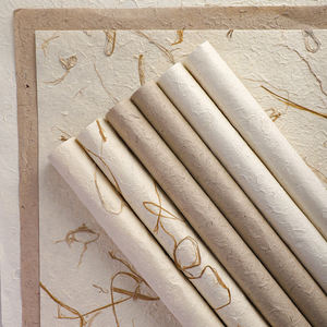 Geschenkverpackung DIY Kunsthandwerk Papier Handgemachtes Naturpapier aus Pflanzenfasern mit Strukturdesign für Scrapbooking Premium - Product Image 1