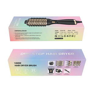 Multifunction Ionic Electric <b>Hair</b> Dryer <b>Brush</b> <b>with</b> Diffuser for Household Outdoor Use 2 Speed/3 <b>Heat</b> Settings Fast Straightening - Product Image 4