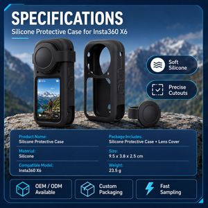 ปลอกป้องกันซิลิโคนแบบนุ่ม FX ใช้ได้กับกล้องแอคชั่นพาโนรามา Insta360 X6 ป้องกันฝุ่นและกันกระแทก - Product Image 3