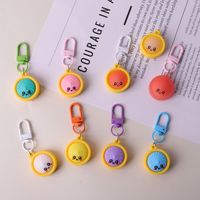 Porte-clés et pendentif de sac en forme de boulette vapeur avec visage mignon et souriant, style Kawaii, vente en gros, cadeau, nouveauté, lot pour fête