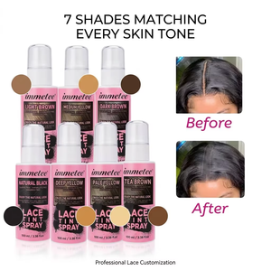 Spray Professionale per Tinta di Capelli in Pizzo, Finitura Naturale Senza Cuciture, Resistente al Sudore, per Capelli Sintetici e Umani, Spray per Pizzo Marrone Chiaro e Scuro - Product Image 3