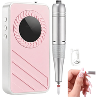 Machine à percer les ongles professionnelle - 50000 tr/min Lime à ongles électrique portable avec écran LCD Rechargeable Outil pour l'art des ongles en acrylique