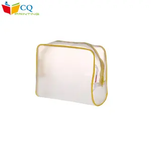 Amplamente utilizado personalizado mulheres zip lock clara saco do pvc para cosméticos, higiene pessoal, mini portátil saco de praia PVC transparente