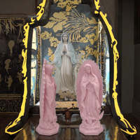 Sculpture en résine de Notre-Dame de Guadalupe peinte à la main, écologique, catholique mexicaine, Vierge Marie, forme irrégulière, pour la décoration de la maison
