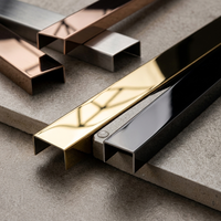 Profilé d'angle en acier inoxydable chromé pour cadre de porte et carrelage céramique, vente en gros usine