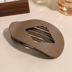 Pince à cheveux bec de canard à forte adhérence, en plastique PC, simple, ovale et plate, accessoire capillaire très vendu - Product Image 3